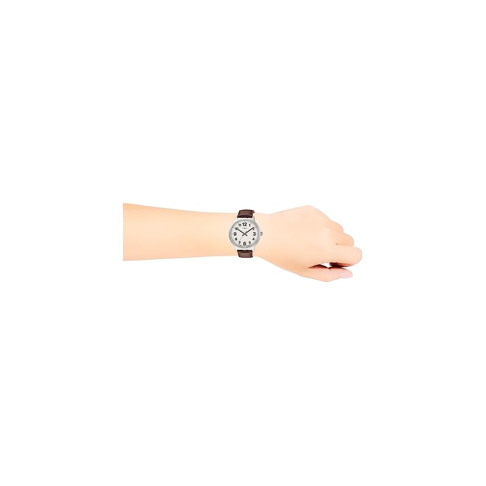 Timex Easy Reader Cream Dial Brass Mineral Glass Quartz 43MM Men's Watch Brown