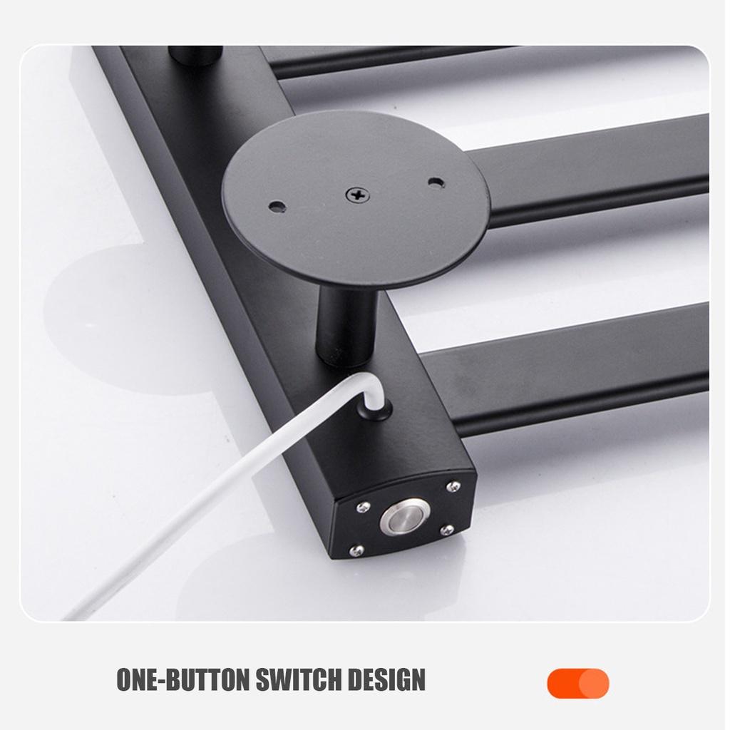 Bathroom Equipment Electric Towel Rack Constant Temperature Smart Home Heated Towel Rail Towel Warmer 6Layers