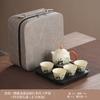 Ru Kiln Tea Set 1011 New Household Ru Kiln Kung Fu Tea Cup Anti-scalding Teapot Tea Tray A complete set of gift boxes