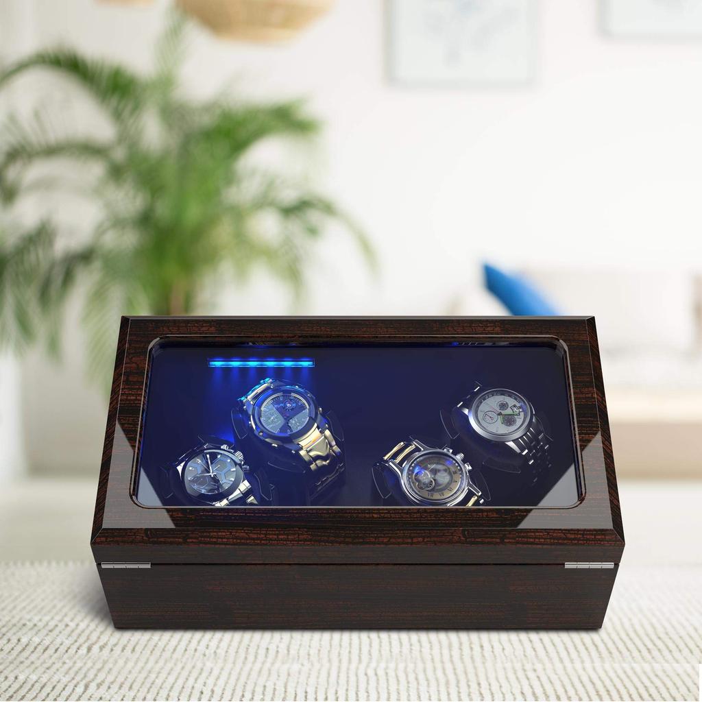 INCLAKE Winding Watch Automatic Watch 4 LED Light Japanese Mabuchi Can be used with all and watches bark Machine, Winder, Winder, Winders, Included,