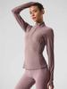 Alo Women's Original Slim-Fit Half-Zip Yoga Base Layer - Long Sleeve Training Top for Autumn/Winter