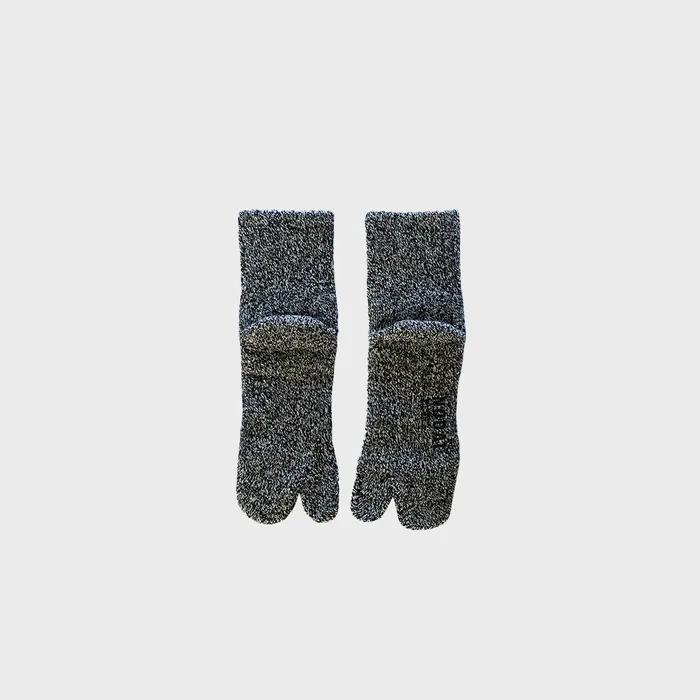 [MERINO ANKLE TABI] Heather Black