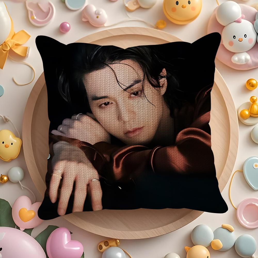 K-Kim Ji H-Hoon Pillow Case Pattern Printed Pillowcase for Living Room Sofa Cushion Cover & Bedroom Decor