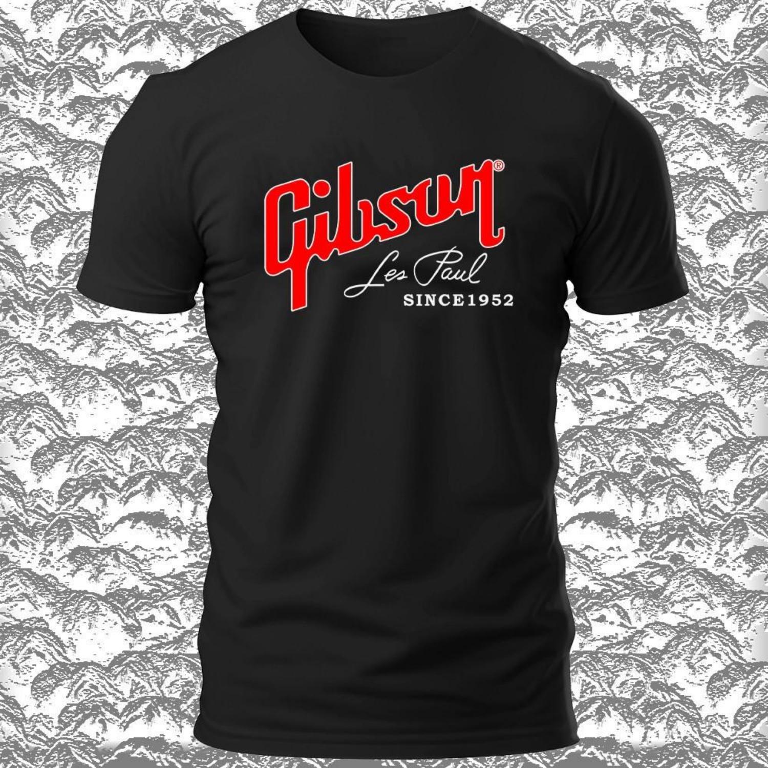 

New Gibson Les Paul Guitar Since Logo T-Shirt Funny Made In USA S - 5XL Unisex T-Shirt XXXXXL чорний