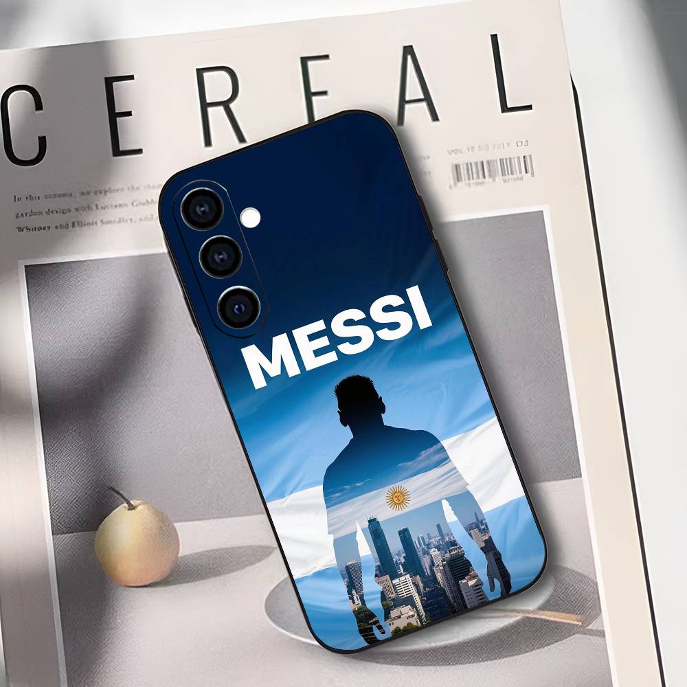 

L-Leo M-Messi Phone Case For Samsung Galaxy A73,A72,A71,A70,A53,A52,A51,Soft Silicone Black Cover Samsung a31