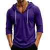 Herren lässiges Kapuzenshirt mit Dreiviertelärm für den Alltag