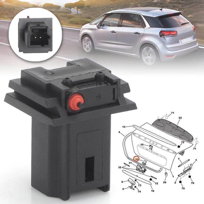 6554V5 Rear Tailgate Boot Micro Switch Door Handle For Citroen Xsara Picaso C3 C4 C4 Picasso For Peugeot 206 307 308 407SW