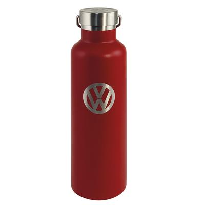 [Q1990] - Bouteille isotherme design 'Volkswagen' rouge gris vintage - 25x7 cm (73. 5 cl)