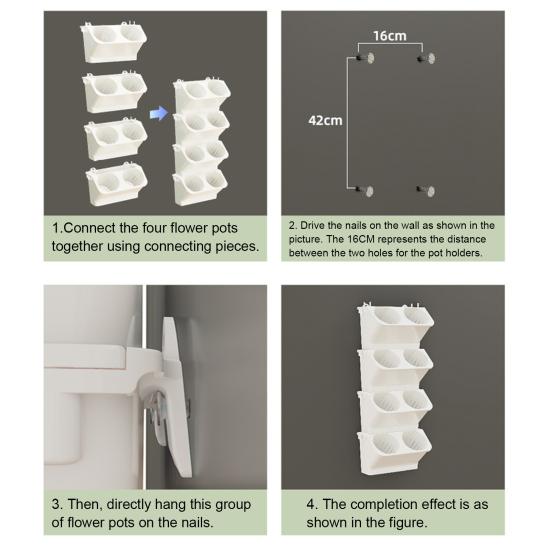 Vertikaler Garten Pflanzgefäß Hängendes Pflanzgefäß Kasten Gemüse Anzuchtkasten für Zimmerpflanzen Büro Wohnkultur