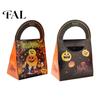 Decorative Chocolate Boxes 5Pcs Halloween Cartoon Candy Box, Double Sided Print Treat Gift Box with Handle, Dessert Packaging Cookie Pouch for