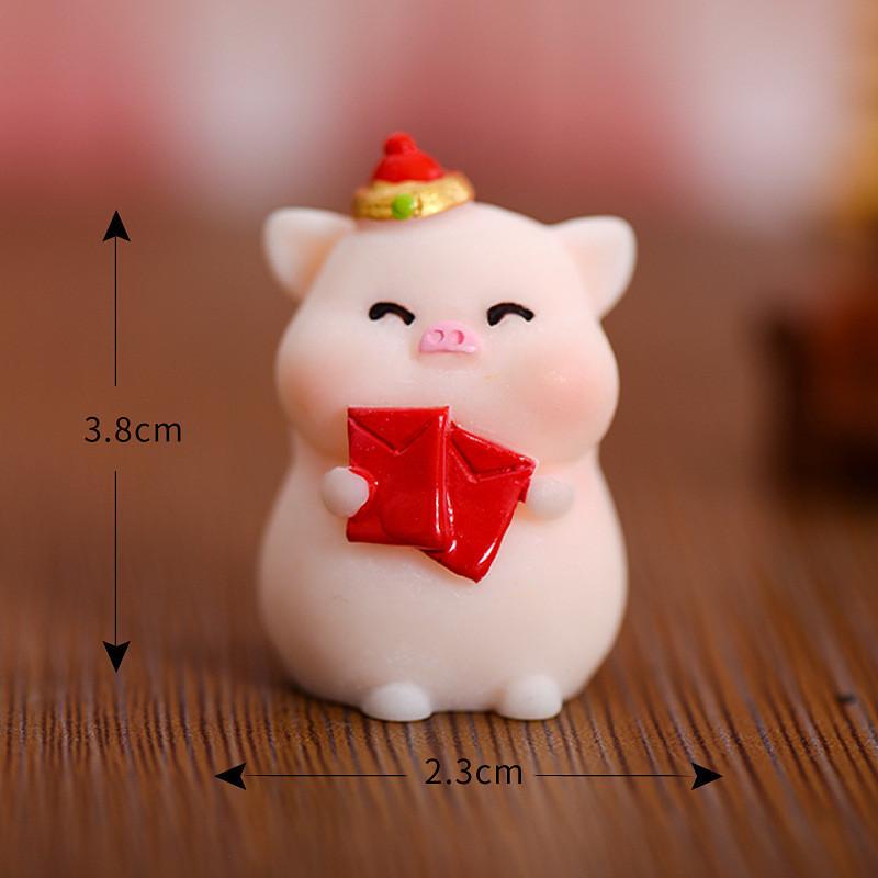

Resin Miniature Pig Micro Landscape Display Craftwork Model Festive Decor Gift StyleE