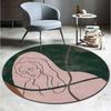 Light Luxury Round Carpet for Girls, Bedside Rugs, Children's Hanging Basket, Computer Chair Floor Mat, Bedroom, Living Room, Ho