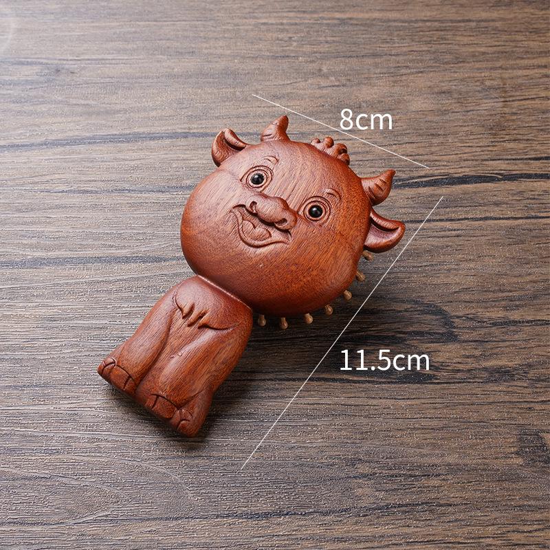 

Зодиак Красное сандаловое дерево Детская и детская мультяшная расческа для массажа кожи головы