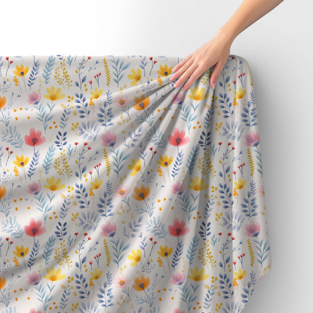 Royal Samt Stoff Polyester Zum Nähen - Motiv Blumen - Rdx2926