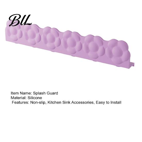 Sink Protector Baffle Silicone Splash Guard Non-slip Suction Cup Water Kitchen Reusable Countertop Edge Anti-Splash Shield Board Barrier
