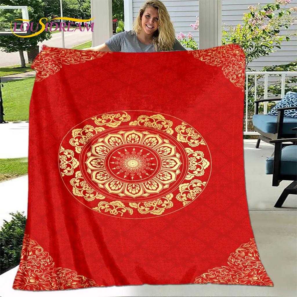 Coperta 3D in stile classico cinese, coperta in flanella, coperta da divano, coperta calda per casa, soggiorno, camera da letto, letti, divano, picnic, bambino
