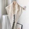 Women Floral Lace Hollow Out Fake Collar Fashion Shawl Lap Shoulder Detachable Versatile False Collar Blouse Top Accessories