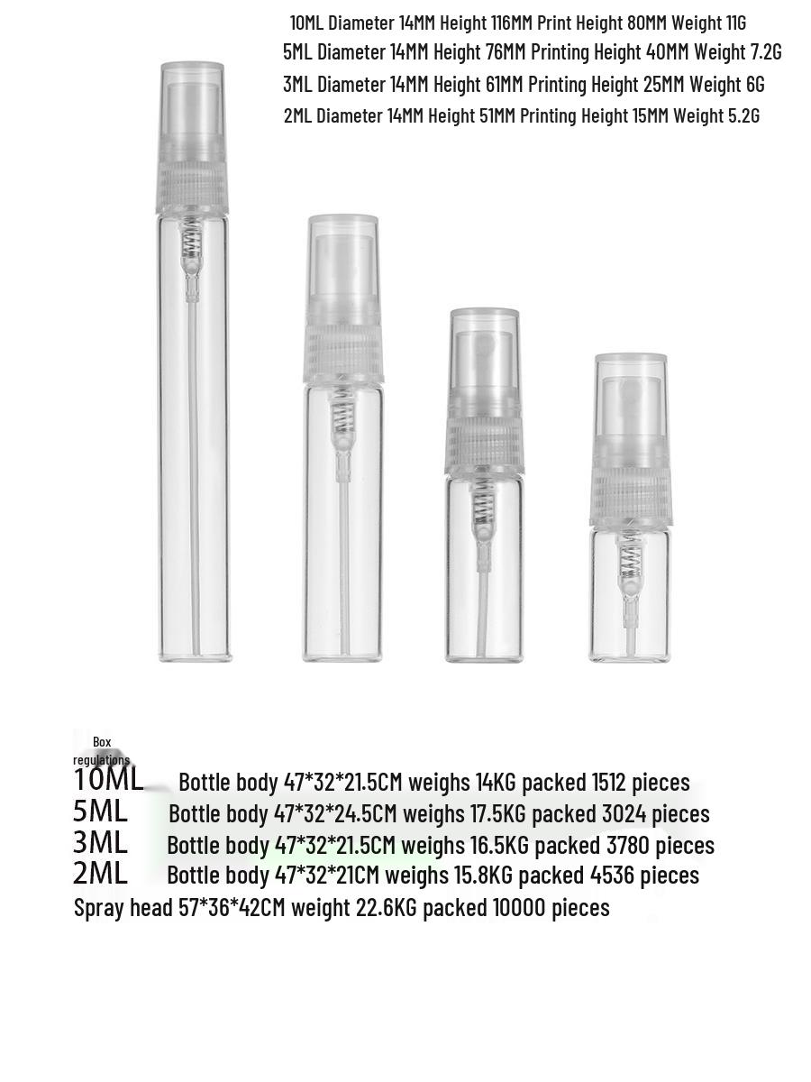 2ml, 3ml, 5ml, 10ml Glass Spray Bottles for Perfume Sampling and Decanting 3ml
