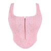 JYL Pink Shoulder Strap Women's Sexy Strapless Shapewear