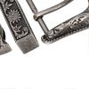 Vintage Style Handmade Carving Alloy Waist Belt Buckle Set for Collar Saddle Accessories40mm Inner Diamter