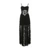 2026 European and American Summer New Sleeveless Slim Lace Lace Waist Pure Desire Sexy Fashion Long Dress Women's Clothing