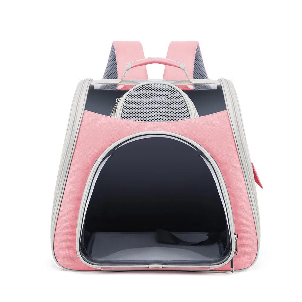 

Portable Large Capacity Pet Carry Backpack Foul-proof Waterproof Cat Carrier Bag Foldable Pet Backpack Bag Outdoor рожевий