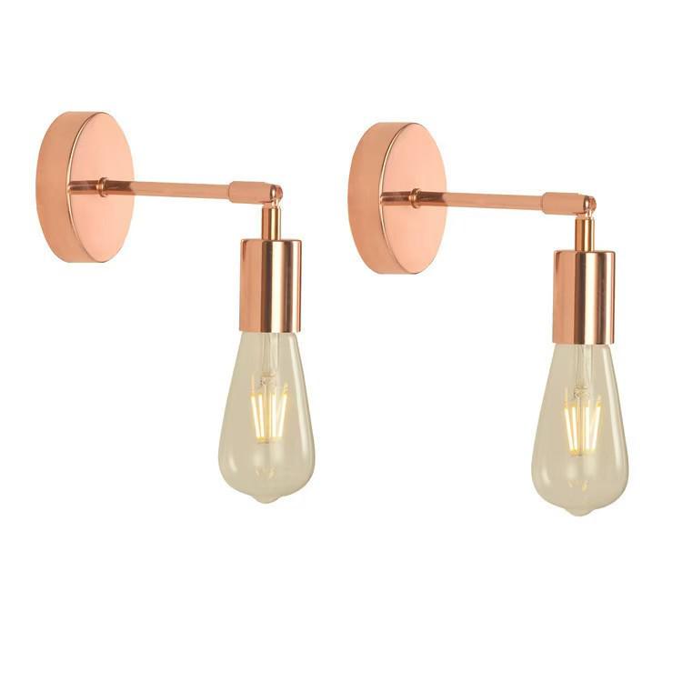 American-Style Industrial LED Double-Head Wall Lamp for Hallways, Bedrooms, and Bathroom Mirrors