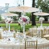 10 PEZZI Ombrelli Parasole Matrimonio Foto Cosplay Accessorio Ombrello di Carta Olio Fai da Te Ombrello Bianco Estate Bianchi Festa Spiaggia Decorazione