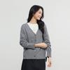 Women's 100% Wool V-Neck Knit Cardigan