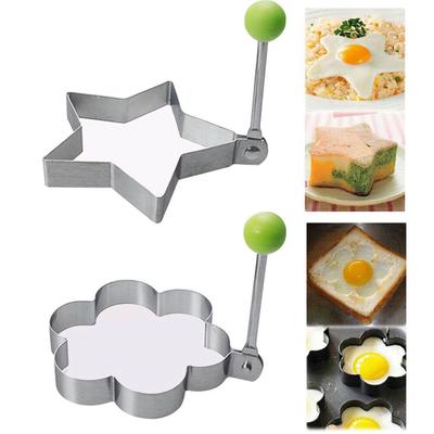 Molde de cocina herramientas de cocina de acero inoxidable BBQ huevo frito Shaper molde para panqueques