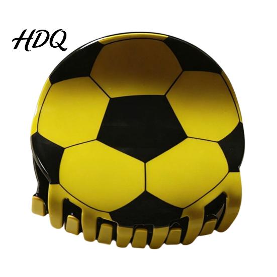 Rounded Edge Hairpin for Girl Football Themed Hair Clip Large Curved Clip