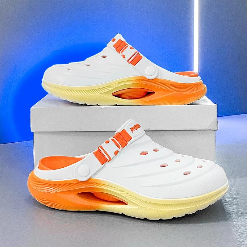Herresandaler Sommer Uformelle Tøfler for Menn Ultramyke Tykk Såle Strandsko Menn Utendørs Sport Sandal Tøfler 2025 Zapatillas