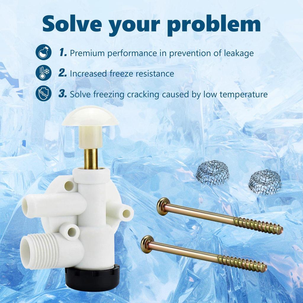 Cross-Border Hot Seller: Water Valve Kit for RVs - Toilet Valve Upgrade & Repair.