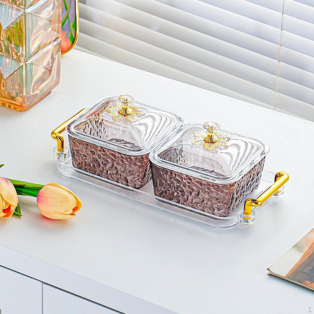 Dried Fruit Plate Set Appetizer Food Storage Container Decorative Candy Bowl Seasoning