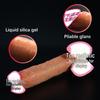 Realistic Female Vibrating Telescopic Silicone Dildo - Automatic Thrusting Adult Sex Toy