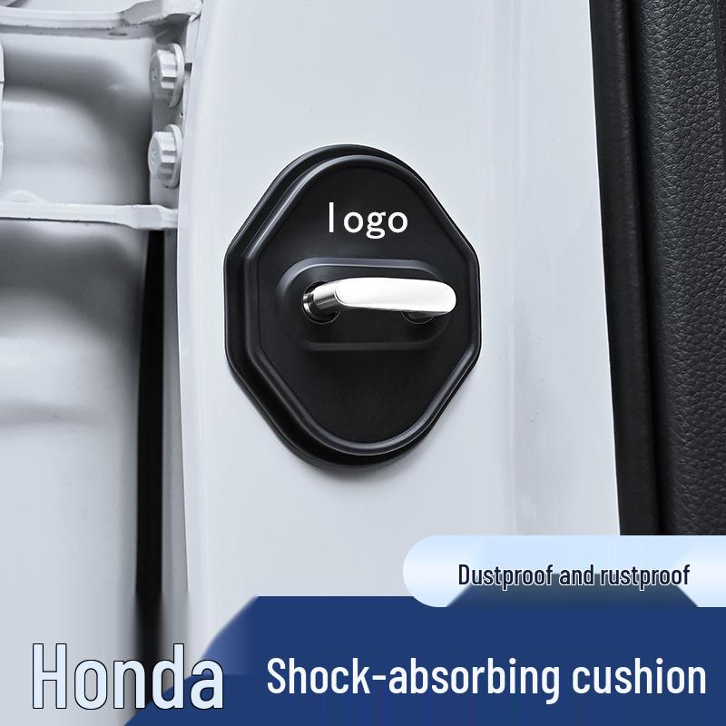 Honda Car Door Lock Buckle Cover for Civic, CRV, Elysion, Breeze, Binzhi, XRV, City Hatchback - Decorative Protection Cover.