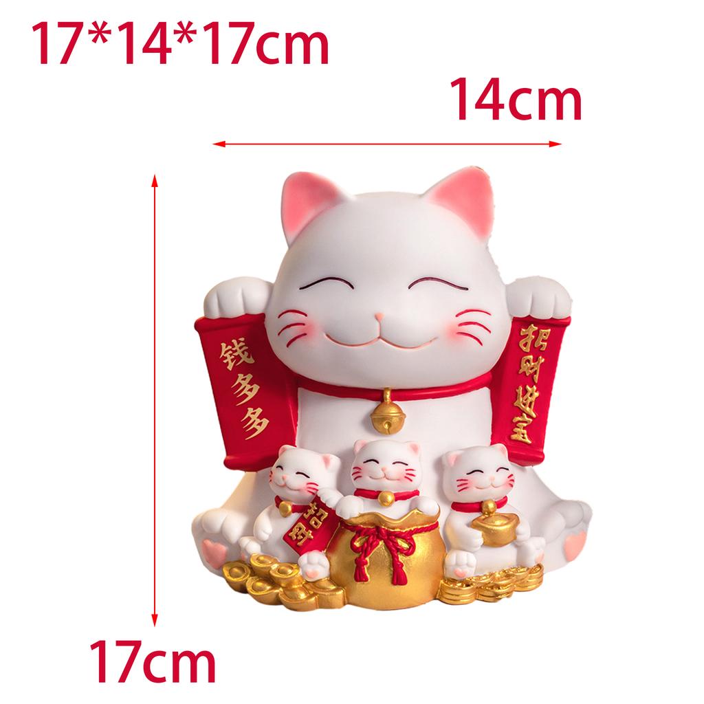 Maneki Neko Cat Piggy Bank Animal Statue Cat Figurine Piggy Bank for Chinese New Year Gift Home Decoration Easter Gifts Kids
