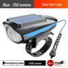 Solar USB Rechargeable Bicycle Headlight with Horn