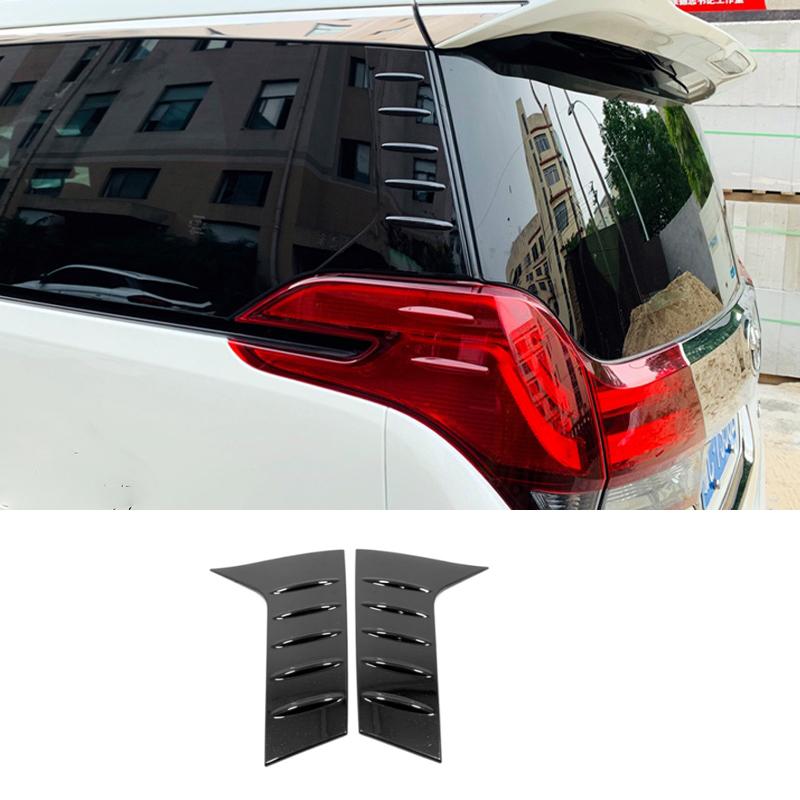 For Toyota Alphard Vellfire 30 Series 2016- ABS Carbon Car Exterior Accessories B C Pillar Trim Rear Window Quarter Cover
