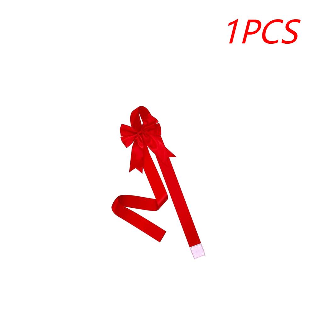 

1/2Pcs Large Christmas Cabinet Ribbons Bows Christmas Door Cabinet Bows Festive Xmas Bows for Christmas Holidays Party Supplies 100cm