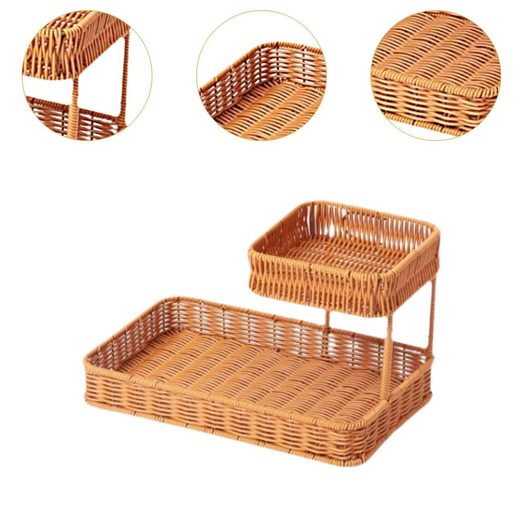 Geweven Mand Weefmand Opbergmand Mand Container Bureau Diverse Spullen Opbergdoos Bureau Organizer voor Bureau Slaapkamer
