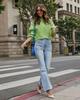 25-Year Women's European & American Style Slimming Elastic Wide-Leg Jeans