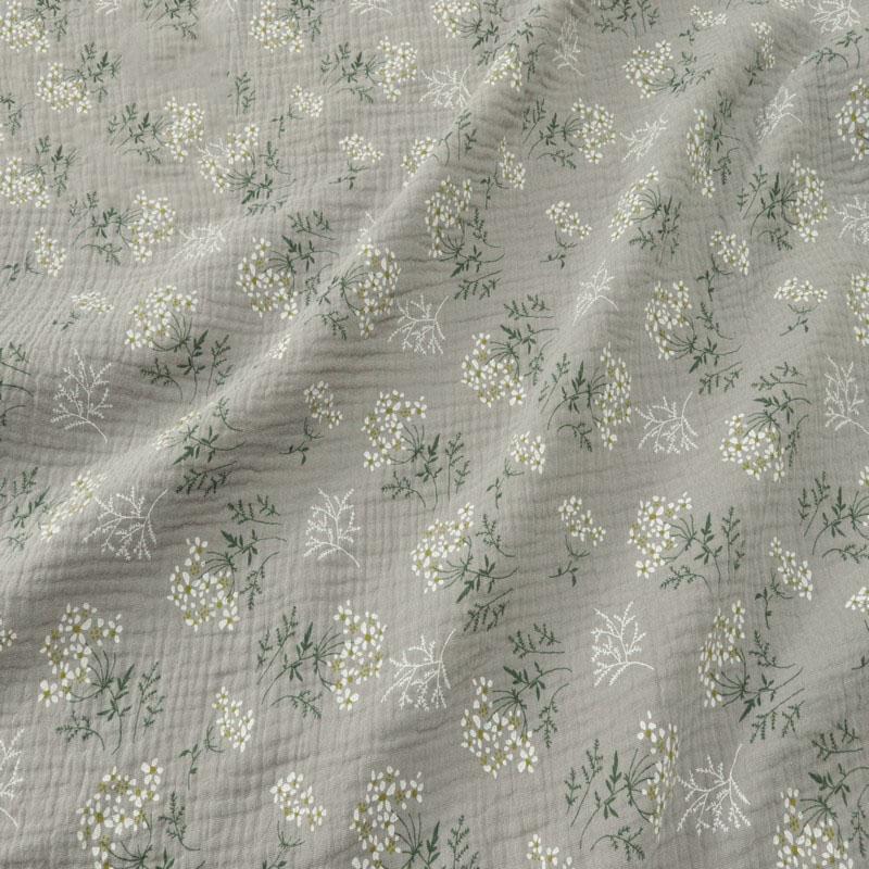 100X135cm Soft Floral Pajamas Nightdress Cotton Gauze Fabric Rose Printed Crepe Cotton Long-sleeved Ins Style Homewear Fabric