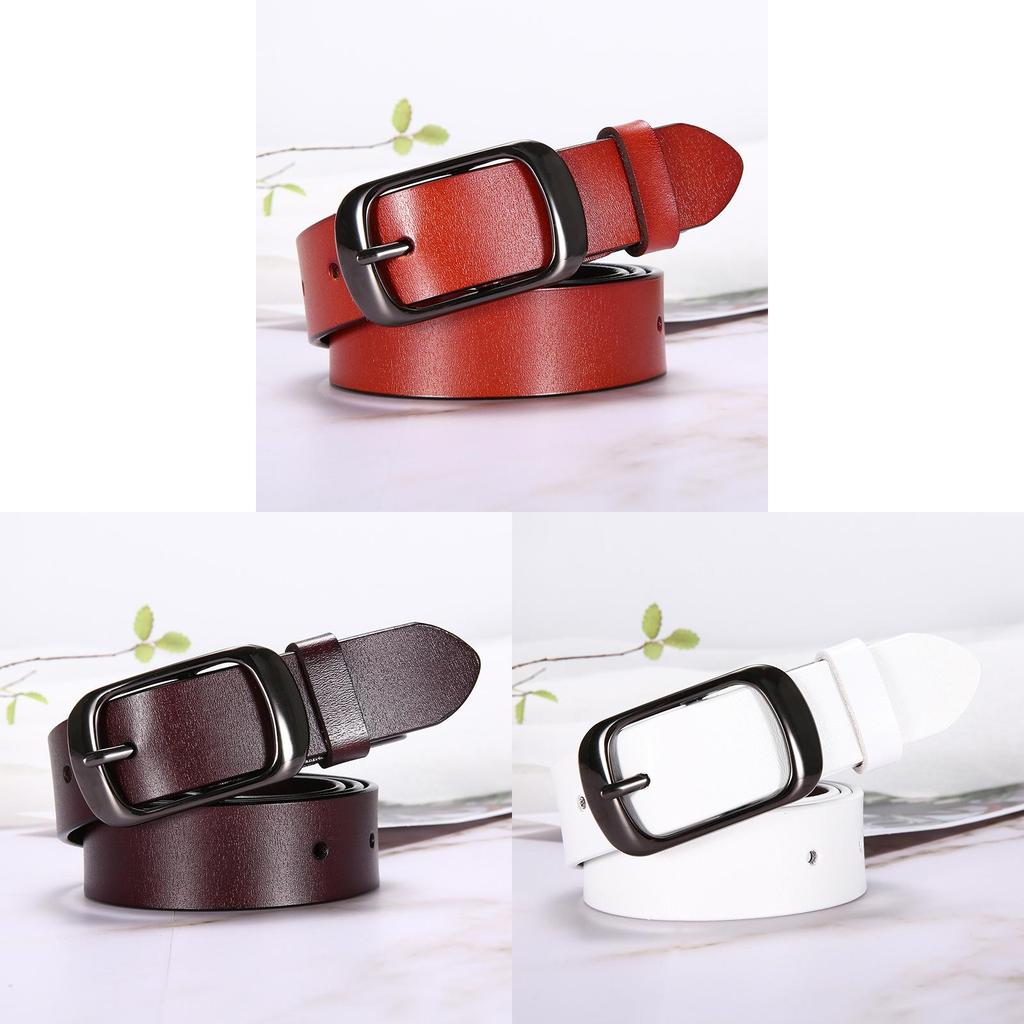 Genuine Leather Womens Belt With Alloy Buckle For Casual Fashion And Office Wear