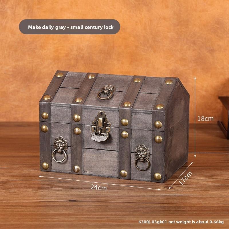 Houten Huisvormige Opbergdoos Met Slot Voor Sieraden En Accessoires
