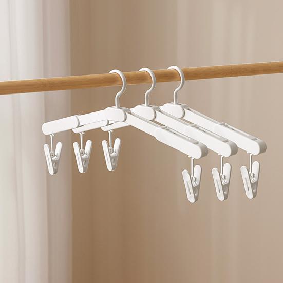 Foldable Travel Hanger with Clothes Hangers Hangers for Cruise Collapsible Space-Saving Clips Portable Vacation Suitcases