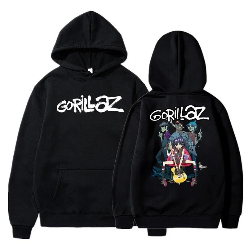 Gorillaz Graphic Hoodie Men Women Sweatshirt Autumn Winter Oversized Streetwear Y2k Hip Hop Pullover Tracksuit Female Male Clothing