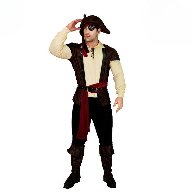 

Mens Deluxe Pirate Captain Costume – Renaissance Swashbuckler Outfit for Stage Performance & Halloween Cosplay XL