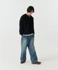 STENDS [M~4Xl] Henley Neck Semi-Oversized Sweatshirt_Black