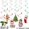 Newest Christmas Foil Spiral Pendants Ceiling Hanging Garlands Christmas Decoraitons for Home Navidad Decor New Year 2026 Gifts
